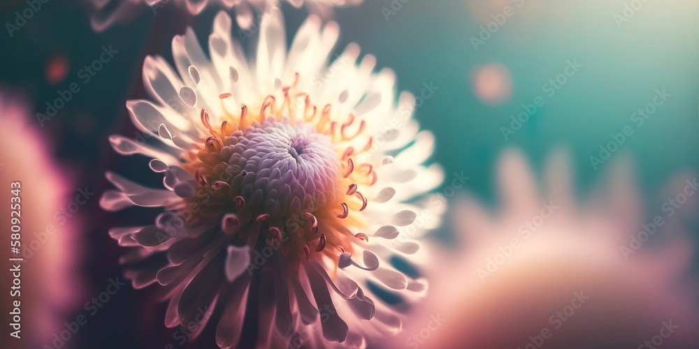 Softly Focused Delicate Flower Background - Wide Angle Shot Generative AI Softly Focused Delicate Flower Background - Wide Angle Shot Generative AI