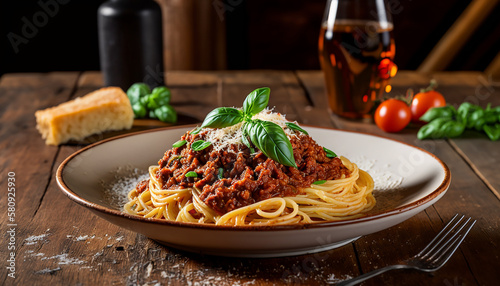 Spaghetti Bolognese a Classic Italian Dish Generative AI