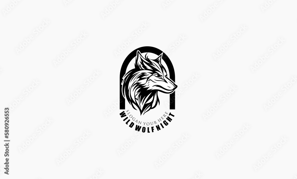 wolf vector design concept illustration background logo wolf vector design concept illustration background logo
