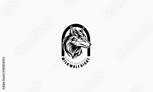 wolf vector design concept illustration background logo