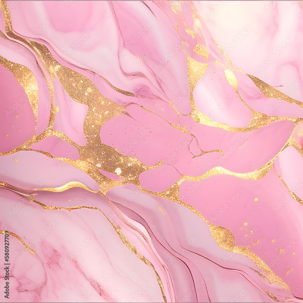 Fototapeta premium Luxurious Pink marble texture skin wallpaper background generative ai