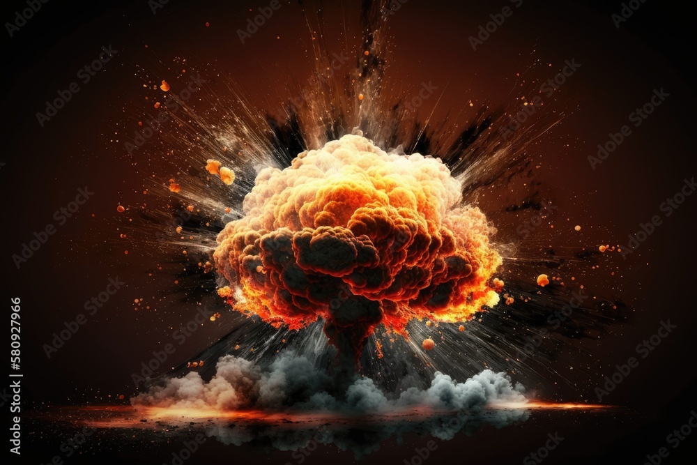 【希望者のみラッピング無料】 Photo & Art Print Huge, extremely hot explosion with sparks アート・デザイン・音楽
