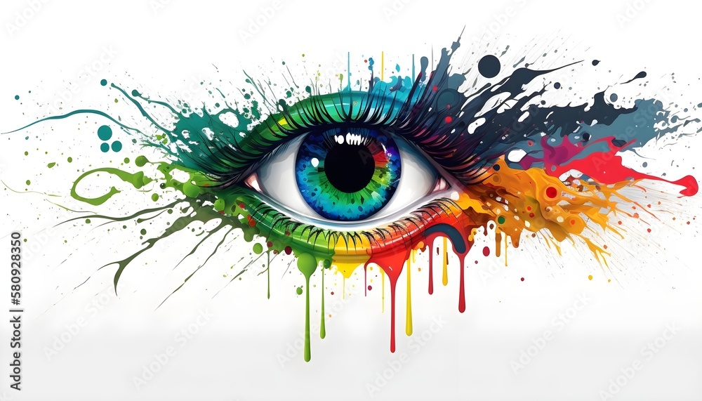 colorful eye, Generative AI
