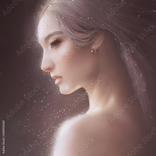 portrait of a woman with hair