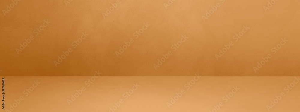 Empty yellow ocher concrete interior background Empty yellow ocher concrete interior background