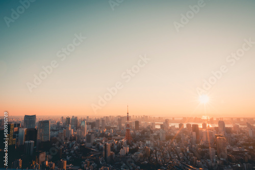 東京都心の日の出