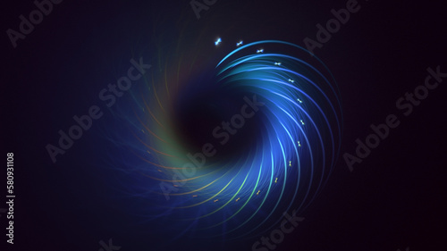 3D rendering abstract round light background