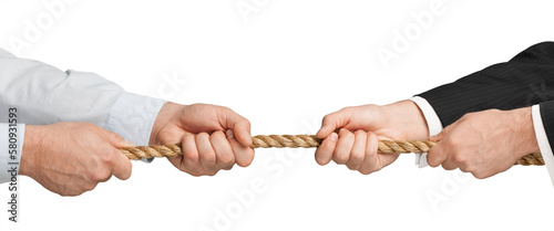 Conflict tug-of-war business combative rope fighting determination