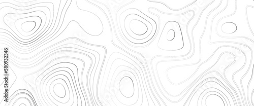 Fototapeta Naklejka Na Ścianę i Meble -  Topographic map and landscape terrain texture grid, abstract white topography vector background, modern design with White background with topographic wavy pattern design.