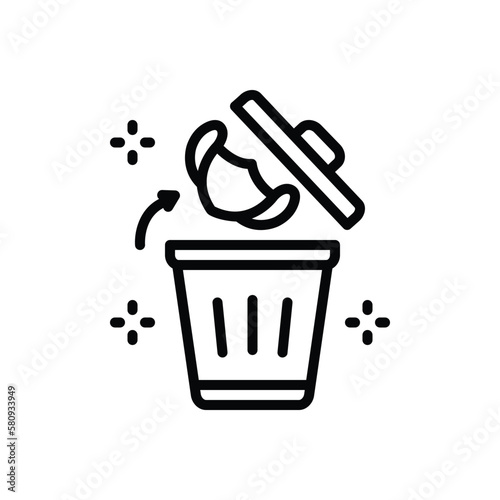 Black line icon for rid
