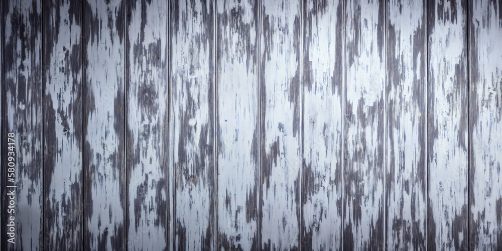 Fototapeta premium White painted chalked wood texture backdrop background. For banner, text, product presentation copy space content. Generative AI