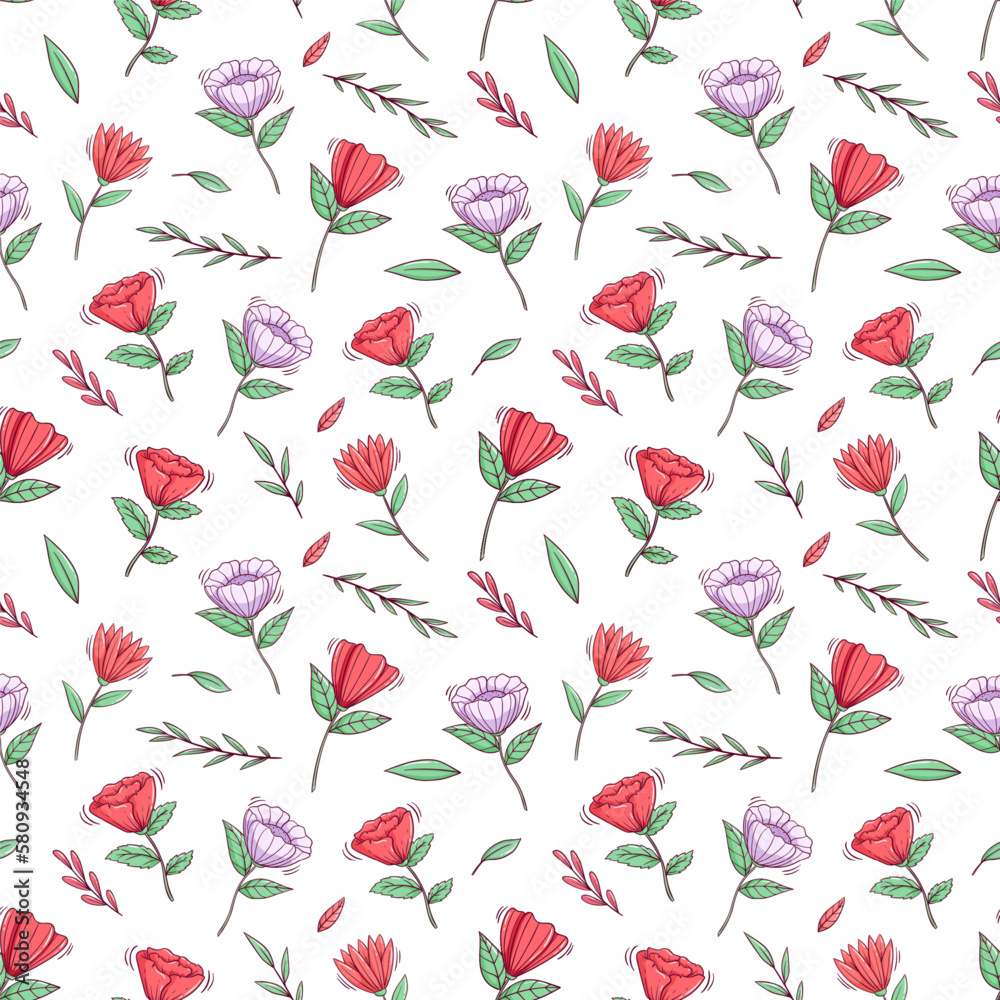 rose flower seamless pattern on white background rose flower seamless pattern on white background