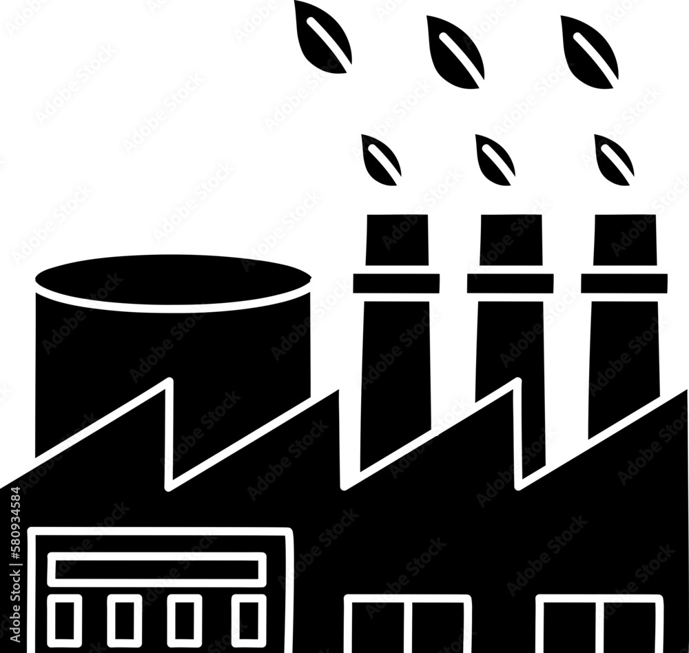 Factory illustration, icon, element for decoration.