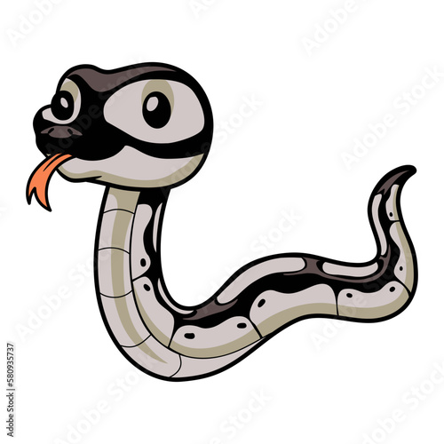 Cute happy python snake cartoon