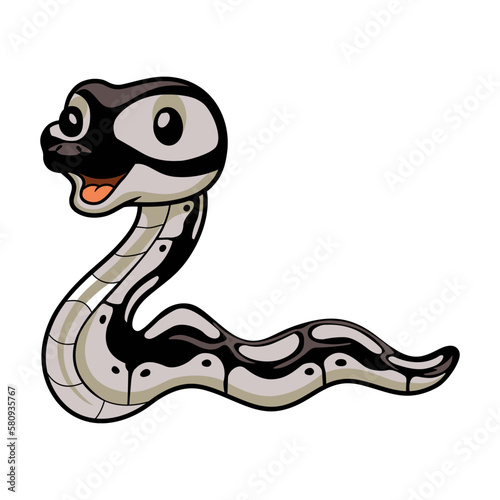 Cute happy python snake cartoon