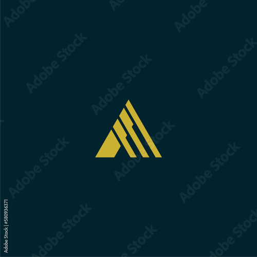 Abstract triangle Letter A logo for home, house and property business