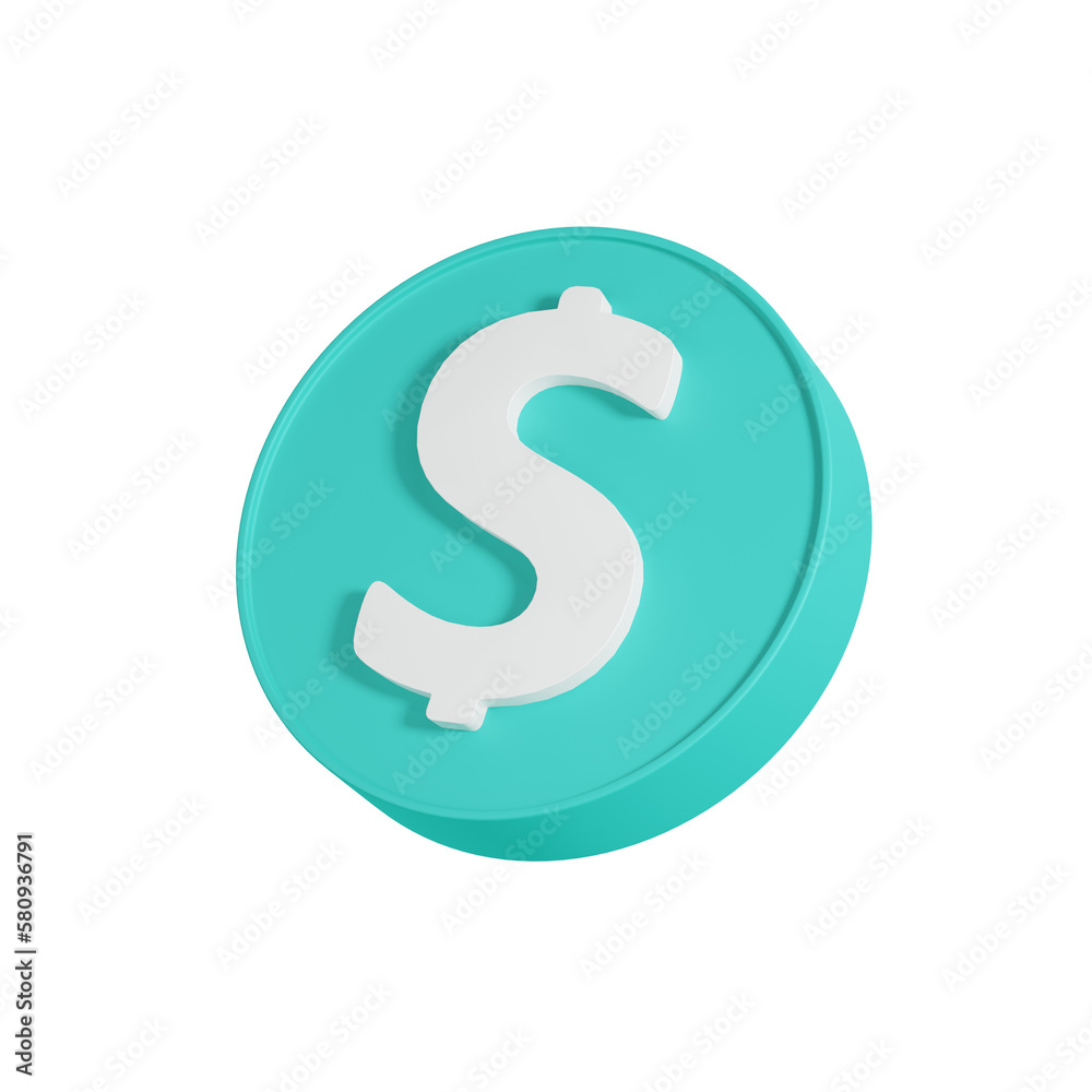 3D render money coin saving on pastel green background.3d money coin icon bundles cash 3D render money coin saving on pastel green background.3d money coin icon bundles cash