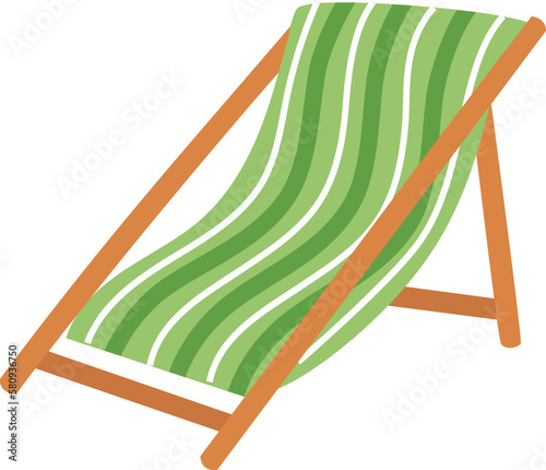 Deckchair summer illustration