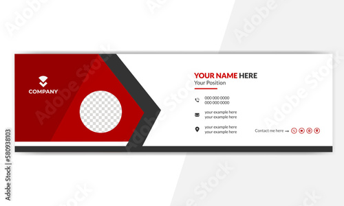 Email Signature Design. Business email signature banner.