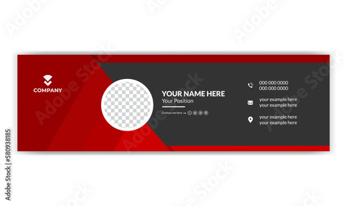 Email Signature Design. Business email signature banner.