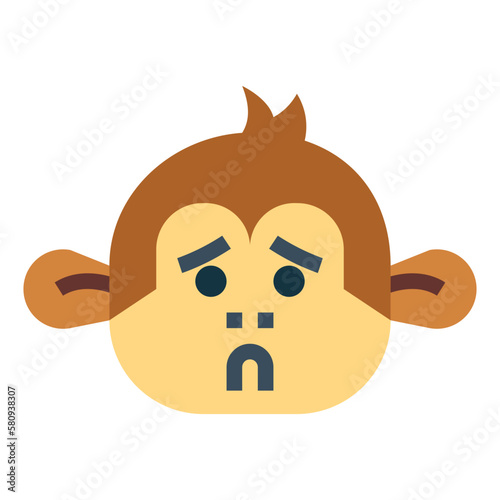 monkey flat icon style