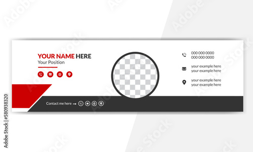 Email Signature Design. Business email signature banner.