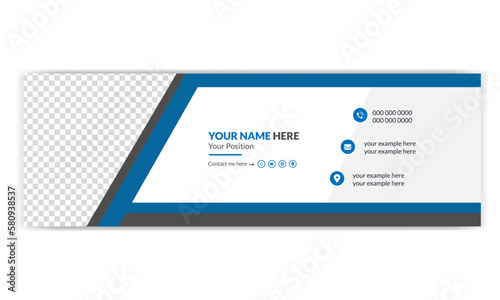 Email Signature Design. Business email signature banner.