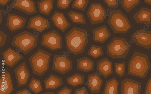 Abstract modern turtle shell seamless pattern. Animals trendy background. Brown tortoise decorative vector illustration for print, fabric, textile. Modern ornament of stylized skin