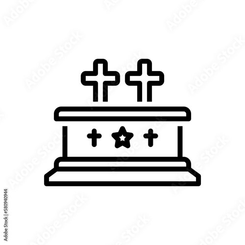 Black line icon for killed