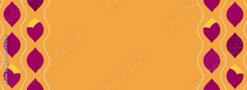 キュートなさつまいものフレーム・背景素材（バナー向け横長）