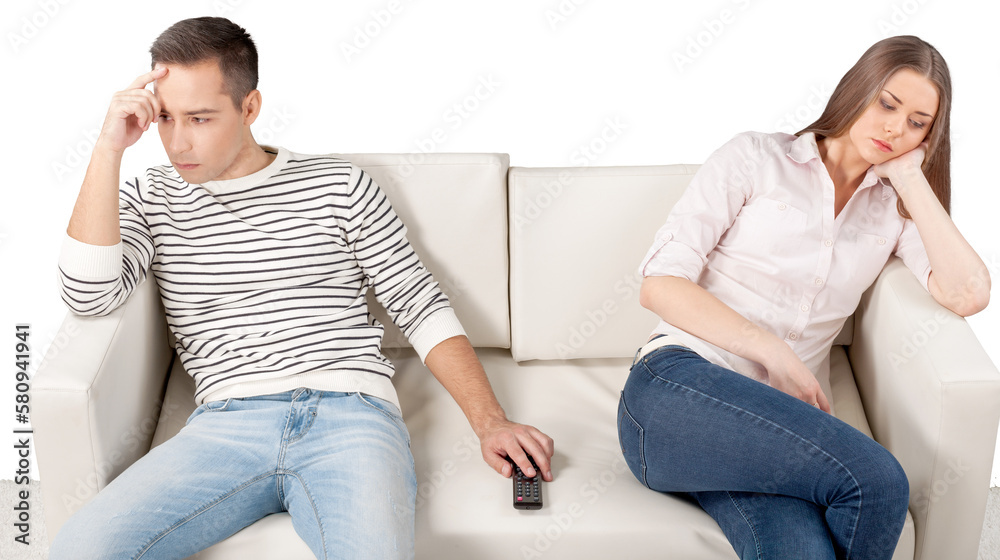 Couple wife husband sadness conflict upset frustration Couple wife husband sadness conflict upset frustration