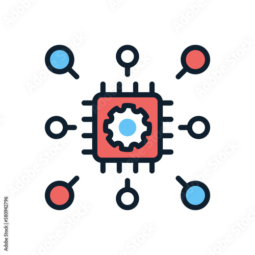 Clustering icon in vector. Logotype