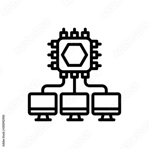 Network icon in vector. Logotype
