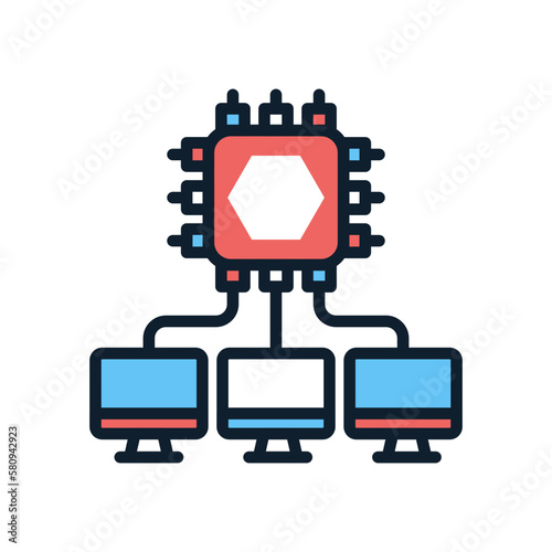 Network icon in vector. Logotype
