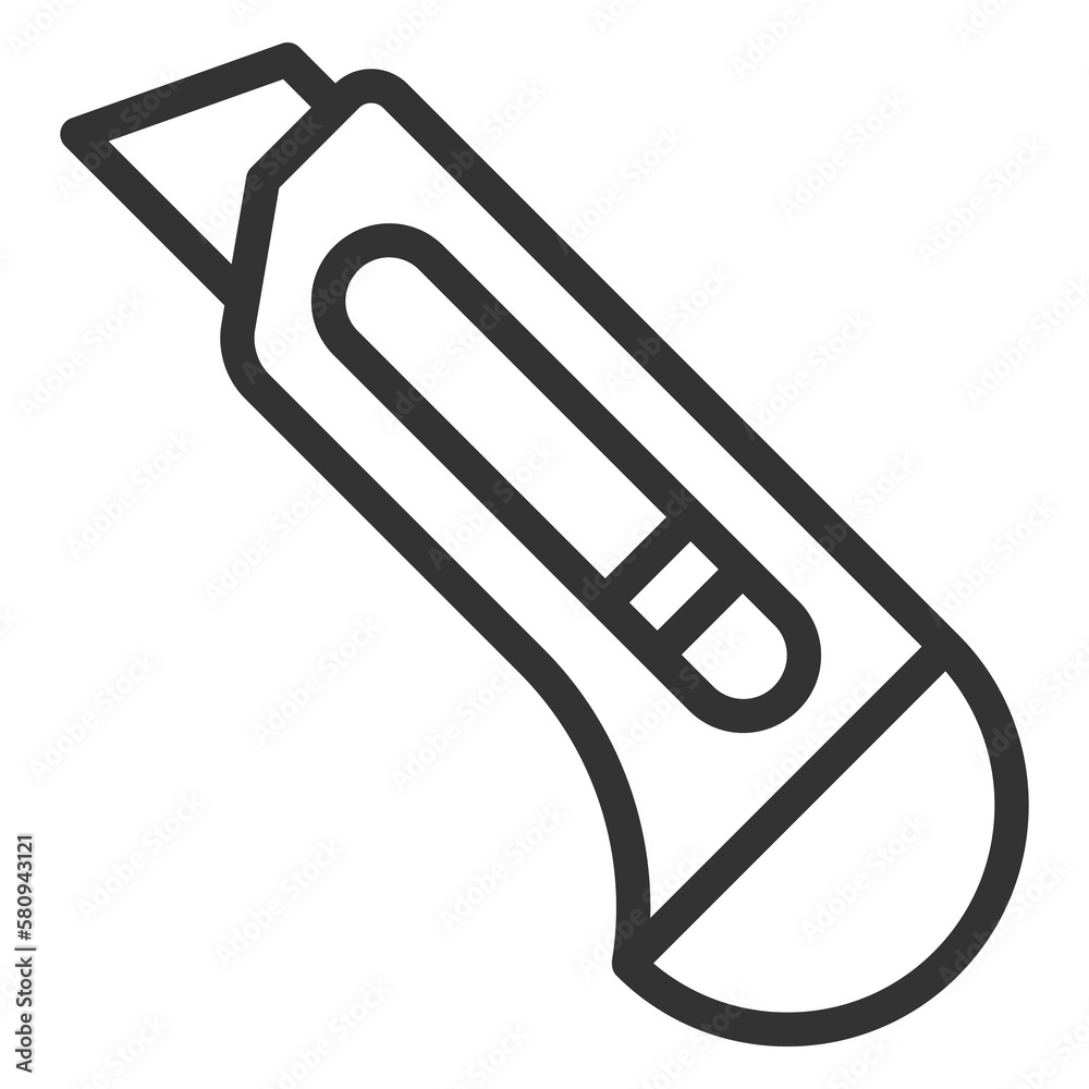 Construction knife - icon, illustration on white background, outline style Construction knife - icon, illustration on white background, outline style