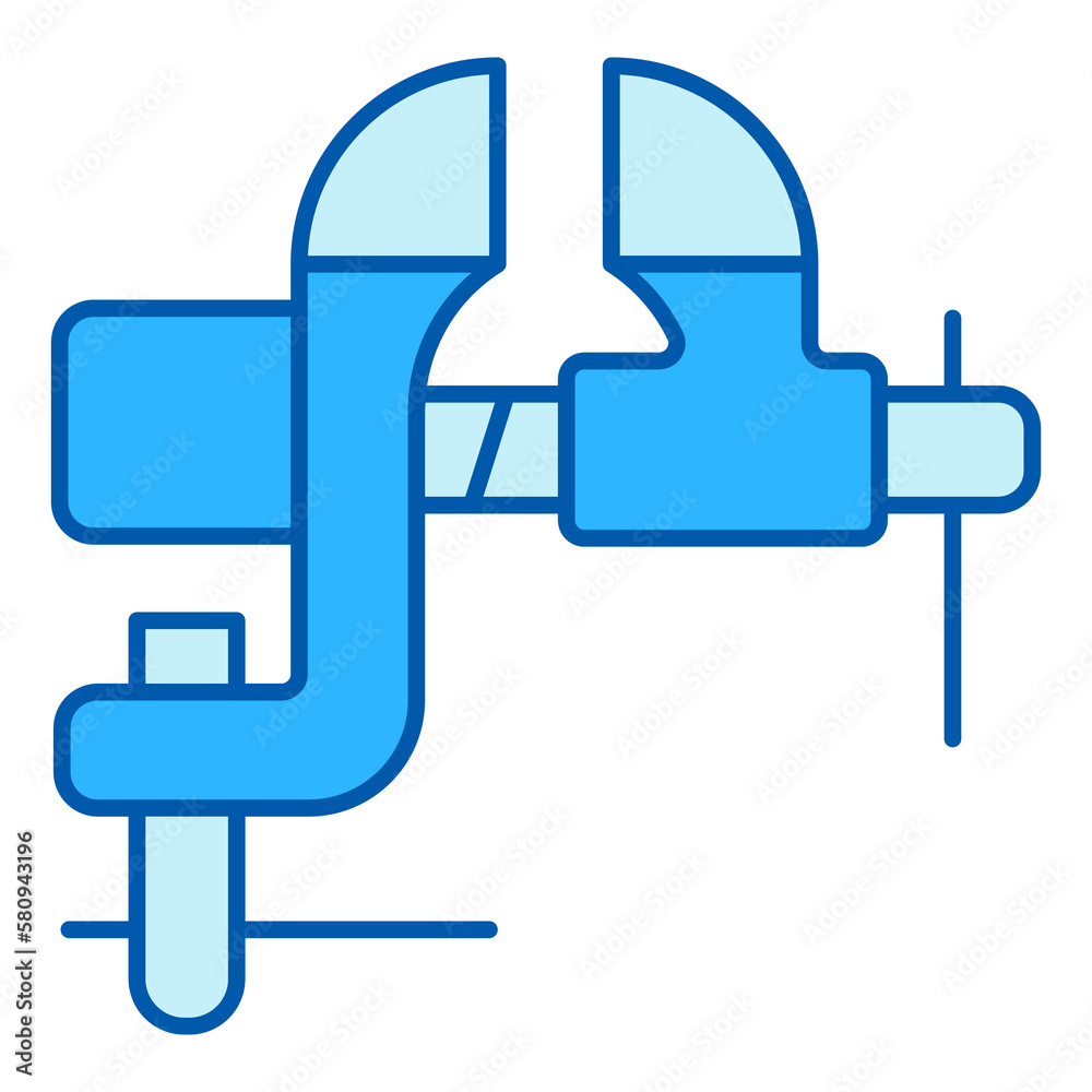 Locksmith vice - icon, illustration on white background, color style Locksmith vice - icon, illustration on white background, color style