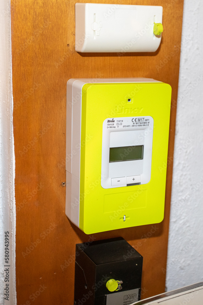 Linky Itron new smart digital electric meter from EDF Electricity