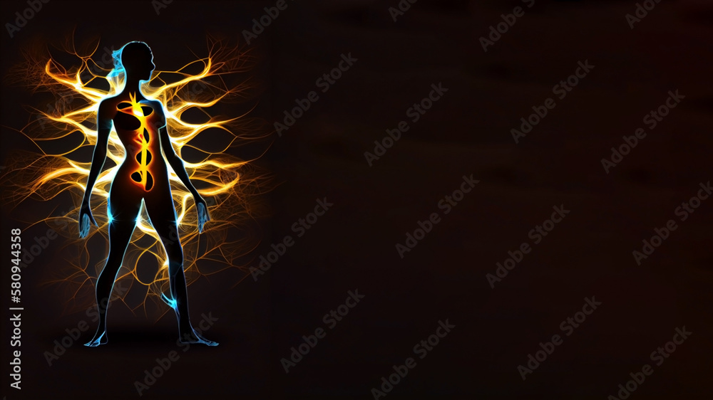 Yoga meditation practice background, digital illustration, can be used for banner, healthy marketing campaign, by generative AI Yoga meditation practice background, digital illustration, can be used for banner, healthy marketing campaign, by generative AI