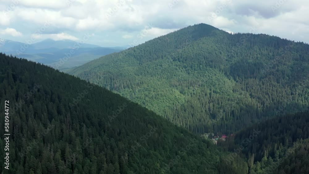 Aerial View of Synevyr Lake in Carpathians, Ukraine, Europe Aerial View of Synevyr Lake in Carpathians, Ukraine, Europe