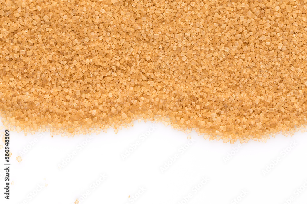 Crystals cane sugar isolated on white Crystals cane sugar isolated on white