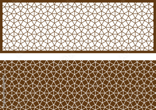 Mashrabiya pattern, Islamic geometric art, Arabic Ornament, Vector Illustration photo