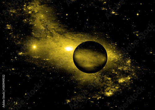 Obraz na płótnie galaxy in a free space. 3D rendering w salonie