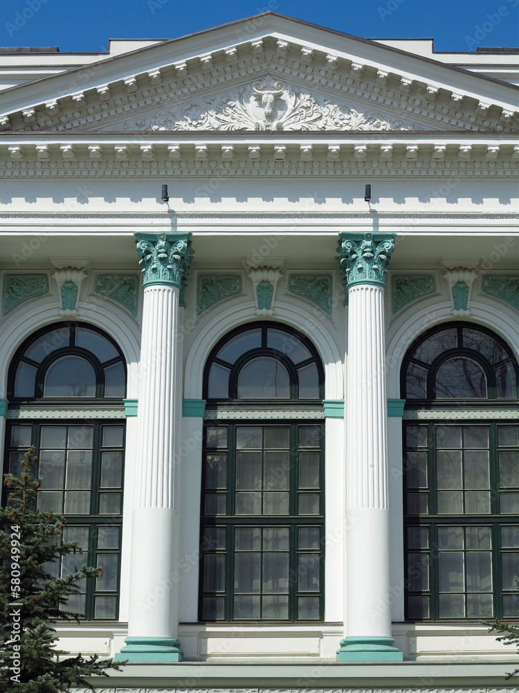 Architecture detsails columns and windows of ancient renaissance ...