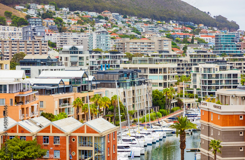 Elevated view of V and A Waterfront dock area photo