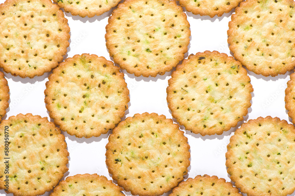 Group of tasty crackers or biscuit texture background. Group of tasty crackers or biscuit texture background.