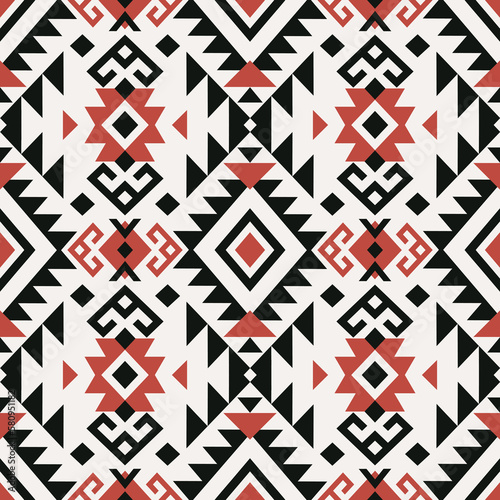 Seamless aztec print pattern background. Vector illustration