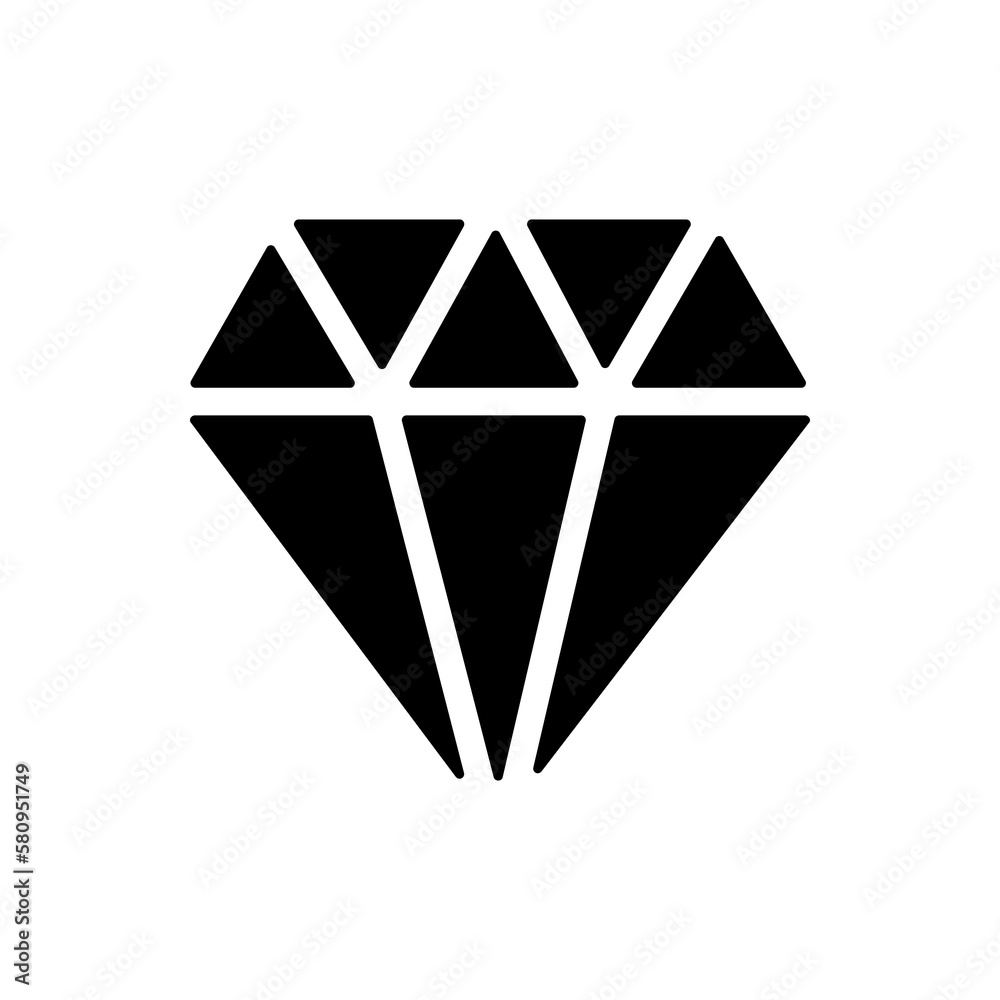 Diamond vector icon, flat design trendy style illustration on white background..eps Diamond vector icon, flat design trendy style illustration on white background..eps