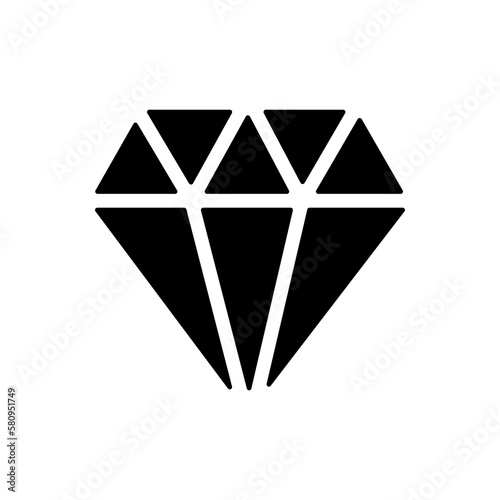  Diamond vector icon, flat design trendy style illustration on white background..eps