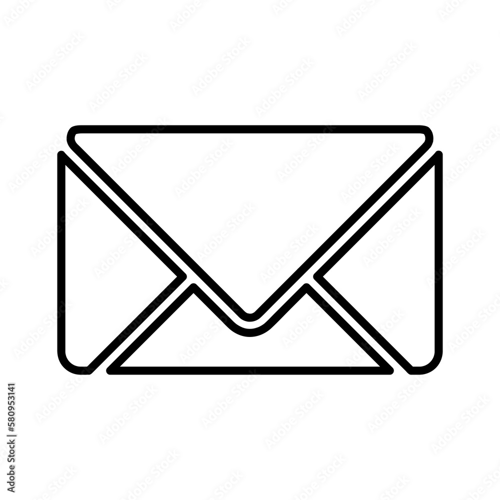 Vector icon Envelope, flat design trendy style illustration on white background