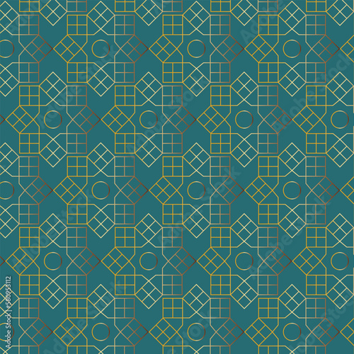 Seamless pattern with geometric ornament. Modern stylish texture. Regularly repeating geometrical background. Vector element of graphic design